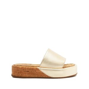 BRAND NEW SCHUTZ Yara Metallic Leather Sandals